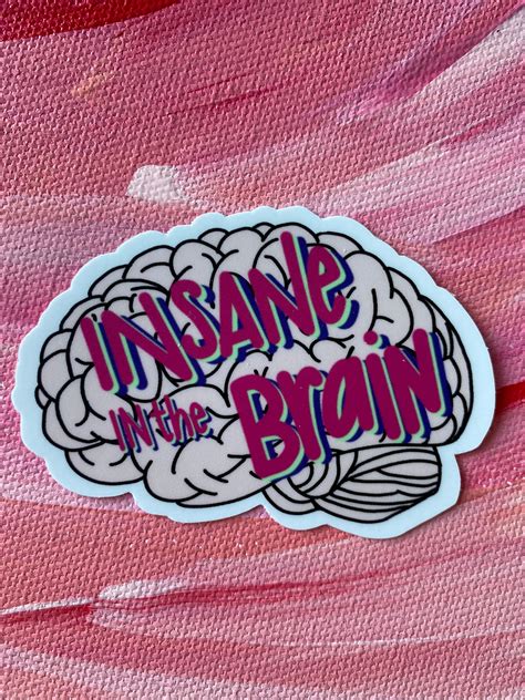 Insane in the Brain Sticker Song Lyric Sticker Brain | Etsy