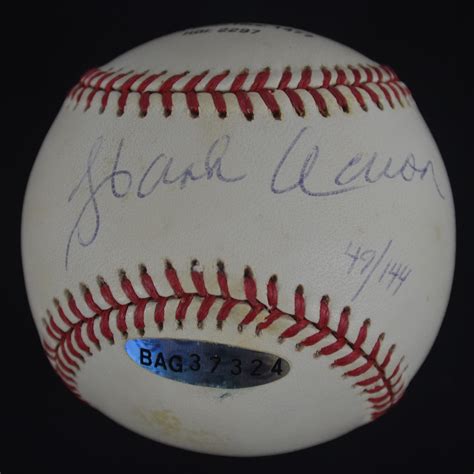 Lot Detail - Hank Aaron Autographed Baseball