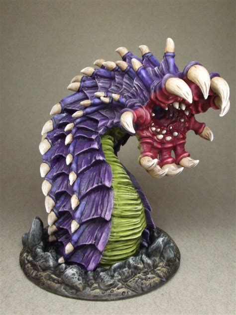 DnD Tabletop Gaming Miniature Painting Dungeons and Dragons Purple Worm ...