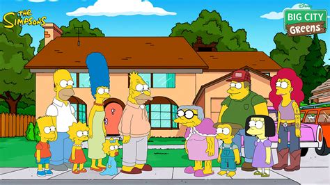 Simpsonized Green family from Big City Greens | Fandom