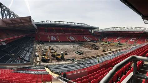 Liverpool rip up Anfield turf as work begins to relay new pitch for ...