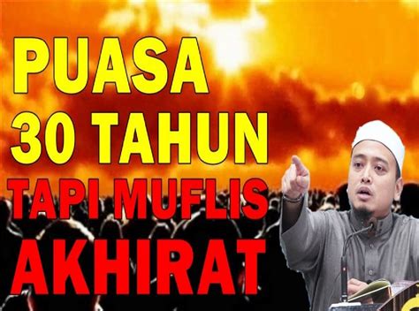 Nauzubillah Min Zalik, Hal Inilah Menyebabkan Umat Islam Muflis Pada ...