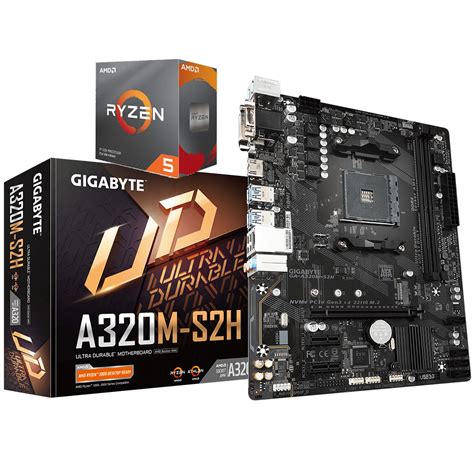 AMD RYZEN 5 3600 6-Core 3.6 GHz (4.2 GHz Max Boost) + Gigabyte A320-S2H ...