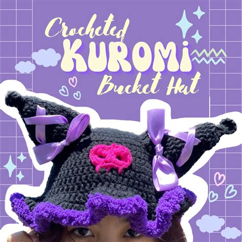 Crocheted Kuromi Bucket Hat | Shopee Philippines