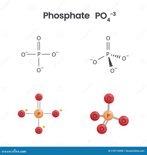 Phosphate Anion Chemical Structure Science Vector Graphics Stock Vector ...