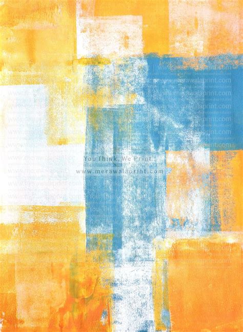 Teal and Orange Abstract Art Painting – Merawalaprint - Abstract