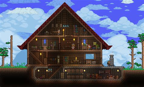 Terraria House Design, Terraria House Ideas, Terrarium Base, Build A ...