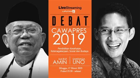 Apa Kata Netizen di Debat Cawapres Ma'ruf Amin Vs Sandiaga Uno ...