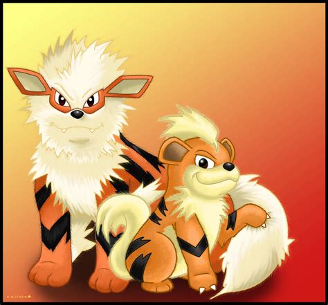 Growlithe and Arcanine by Ninjendo on DeviantArt