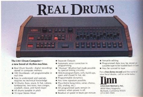 An introduction to the Linn LM-1 and 10 records it helped define