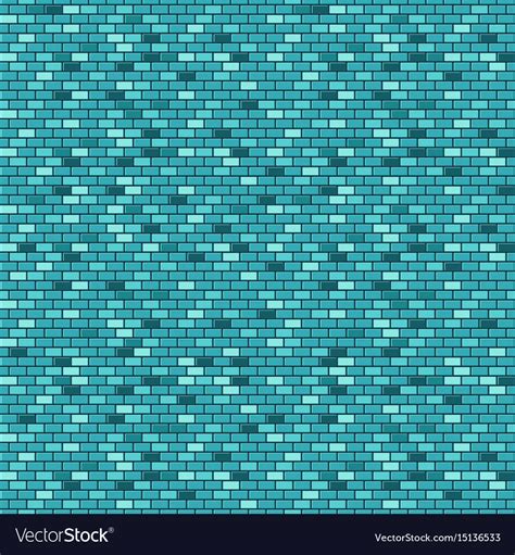 Blue brick wall seamless pattern Royalty Free Vector Image