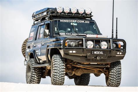 76 Series Landcruiser, Modified. In the sand dunes, Western Australia ...