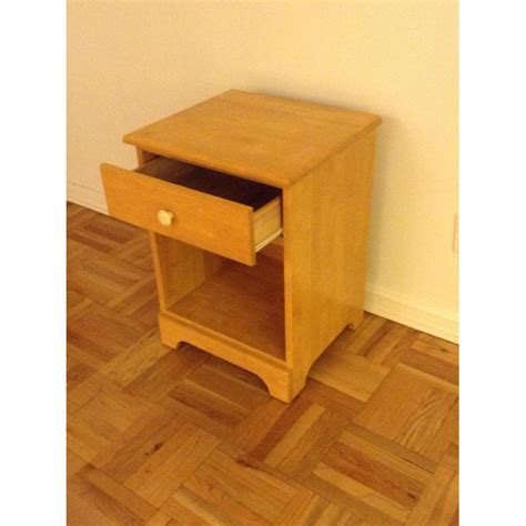 Custom Made Pine Wood Nightstand with Gracious Home Knob - AptDeco