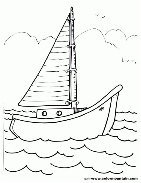 Printable Boat Coloring Pages - Printable Templates