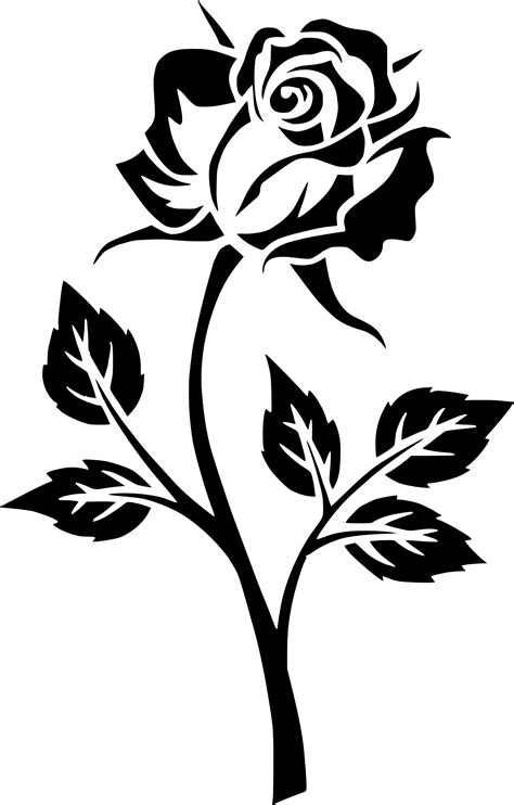 Download Black And White Rose Png - Red Rose Logo Transparent ...