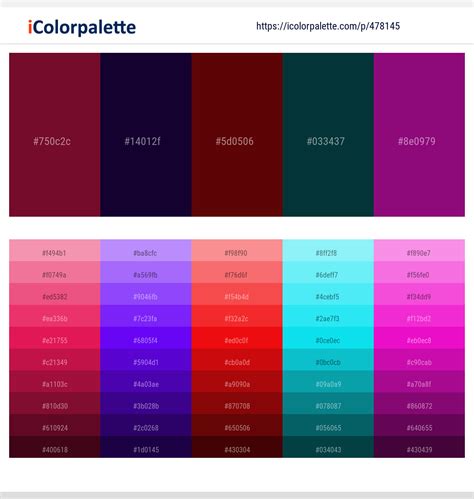 9 Latest Color Schemes with Maroon And Dark Magenta Color tone ...