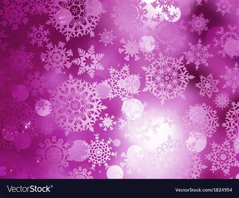 Pink christmas background with snowflakes eps 10 Vector Image