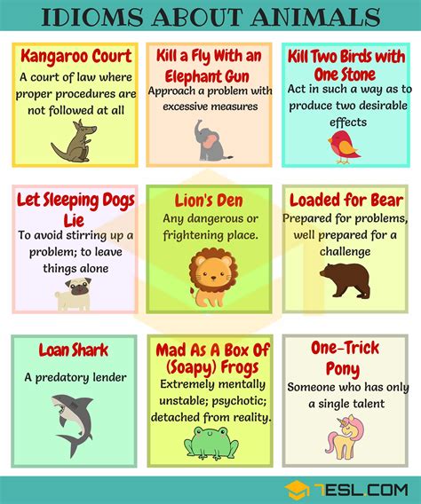 Animal Idioms: 165 Useful Animal Idioms from A-Z • 7ESL