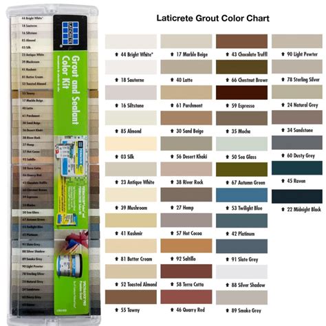 LATICRETE Grout Chart | Online Tile Store