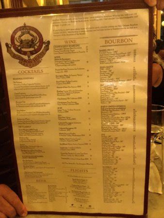 Bourbon House, New Orleans - Central Business District - Menu, Prices ...