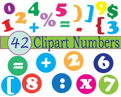 Instant download numbers clip art scrapbooking numbers math – Clipartix