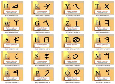 Hebrew Alphabet Flash Cards Printable