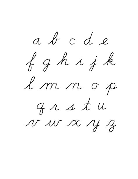 Cursive Letters Alphabet Uppercase And Lowercase