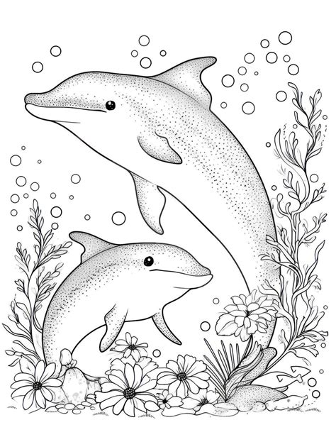 Free Dolphin Coloring Pages: Dive into Fun and Creativity