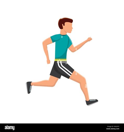 man exercising cartoon icon over white background. colorful design ...