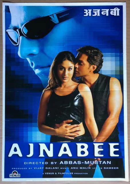 AJNABEE HINDI BOLLYWOOD Film Movie Poster Bobby Deol £15.00 - PicClick UK