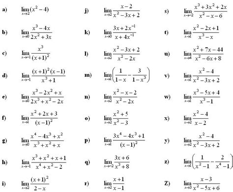 Limit Problems Worksheet in 2020 | Ap calculus, Calculus notes, Calculus