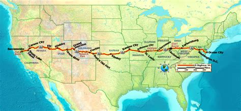 Map Of Us Highway 50 - Map