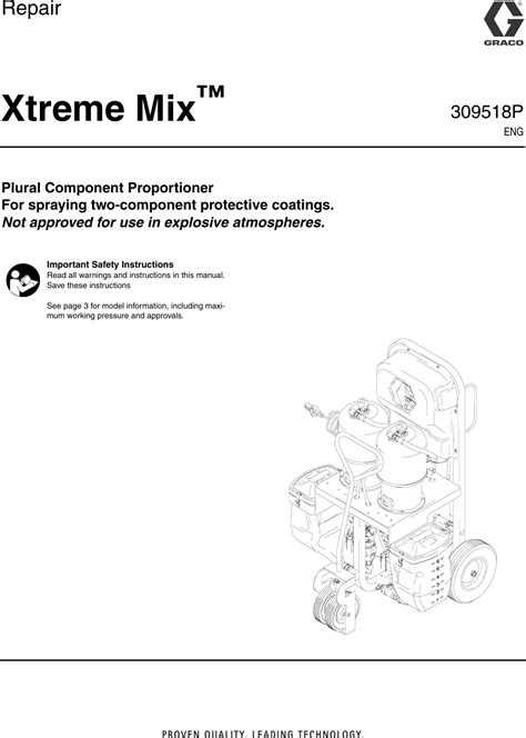 Graco 309518P Xtreme Mix, Repair, English User Manual To The D1630eec ...