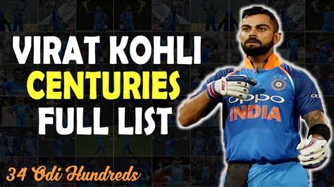 Virat Kohli Centuries List - Scopalabor