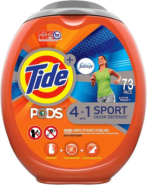 Tide PODS 4 in 1 Febreze Sport Odor Defense, Laundry Detergent Soap ...