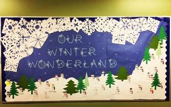 Our Winter Wonderland Bulletin Board Title by Mrs Hillards Happy Place