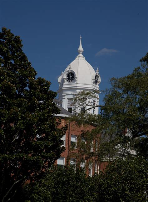 View of the historic Monroe County Courthouse, Monroeville, Alabama ...