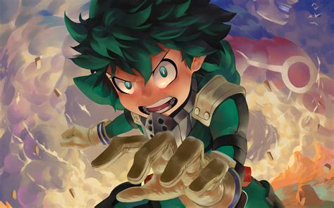 Epic My Hero Academia HD Wallpaper: Deku in Action