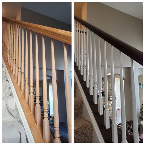 Update Your Home's Look with White Railing and Black Iron Spindles ...