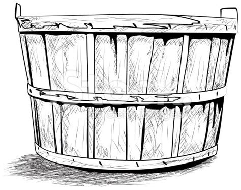 Bushel Basket Ink Sketch stock vector art 5161962 - iStock | Bushel ...