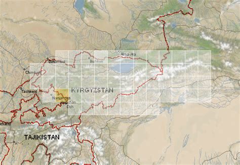 Ancient China Map Tian Shan