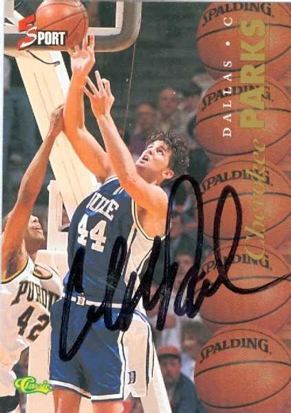 Cherokee Parks autographed Basketball Card (Duke) 1995 Classic #11