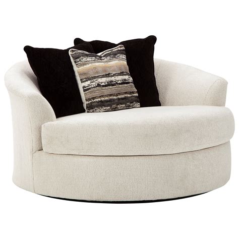 Ashley Furniture Cambri Oversized Round Swivel Chair | Standard ...