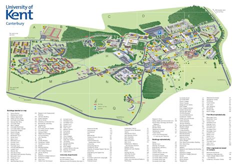 University of Kent Canterbury campus 3d map illustration by University ...