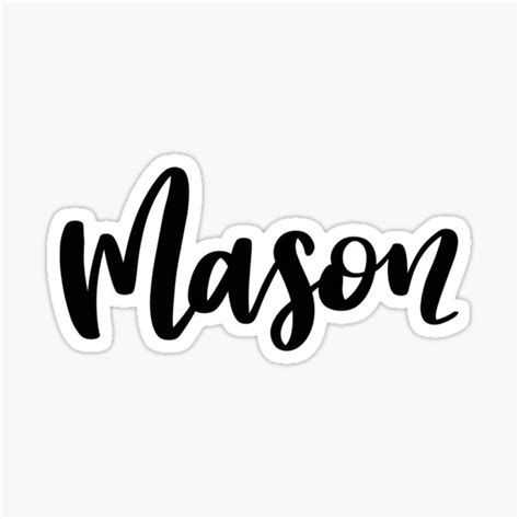 "Mason " Sticker for Sale by ellietography | Redbubble