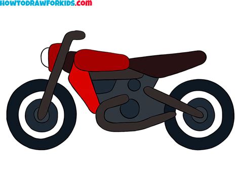 How to Draw a Motorcycle - Easy Drawing Tutorial For Kids