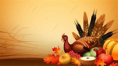 Thanksgiving Party Turkey Background, Animal, Food, Fruit Background ...