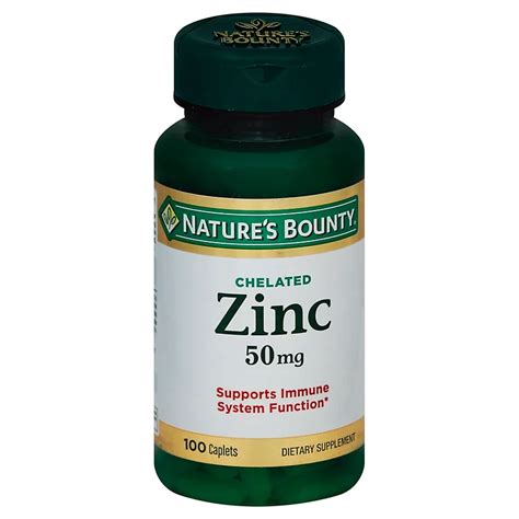 Nature's Bounty Zinc 50 mg Caplets - Shop Vitamins & Supplements at H-E-B