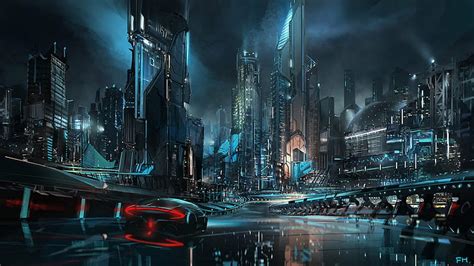 HD wallpaper: digital, digital art, artwork, futuristic, futuristic ...