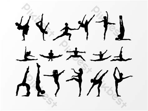 Drawing Dance Pose Silhouette Elements PNG Images | AI Free Download ...